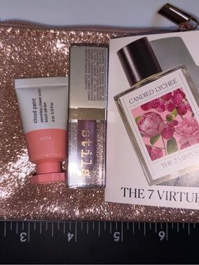 4 PC Summer Mini Makeup Bundle: Glossier, 7 Virtues, Stila